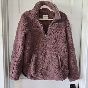Abercrombie & Fitch Soft A&F Pink Sherpa Pullover